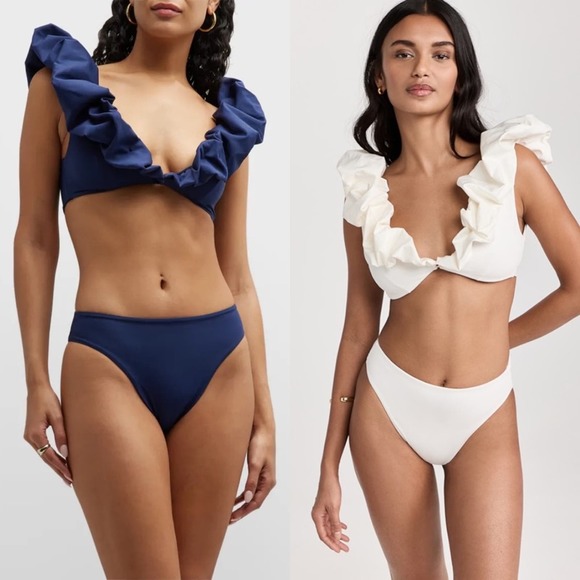 Maygel Coronel Ruffled Red Bikini Set - Picture 2 of 10